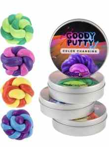 Goody Putty Heat Sensitive Color Changing 4 Pack Great Slime Toy for Kids Stress Relief hand Kids Therapy and Great ADHD Fidget Toy Pack of Putty That Changes Colors