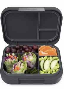 Bentgo® Modern - Versatile 4-Compartment Bento-Style Lunch Box for Adults and Teens, Leak-Resistant, Ideal for On-the-Go I Balanced Eating - BPA-Free, Matte Finish and Ergonomic Design (Dark Gray)
