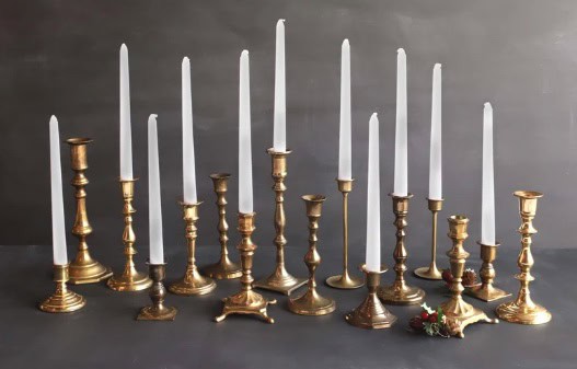 Vintage Brass Candlestick Holders