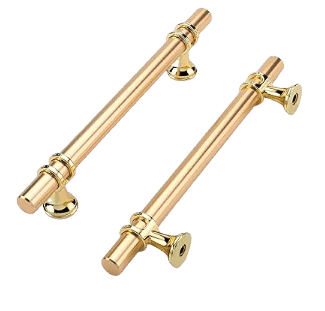 an image of Brass Gold Cabinet Pulls 5 Inch Hole Centers