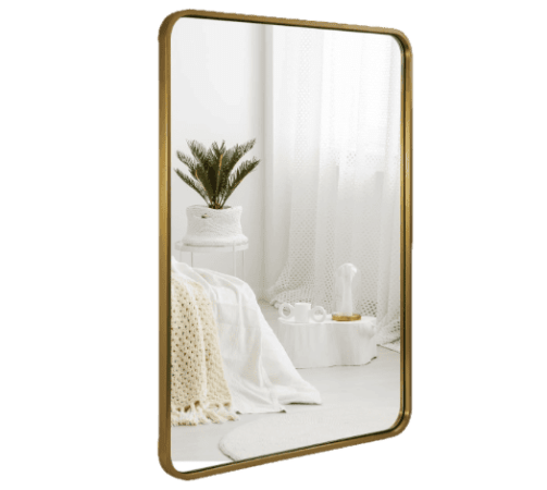 22x30’’ Rounded Rectangle Mirror brushed brass