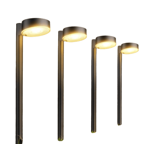 Eight solar pathway lights in a pack, each featuring 12 high-efficiency LED beads. The lights emit warm, natural illumination with a color temperature of 3500K, designed to enhance visual comfort and create a cozy atmosphere in outdoor spaces.