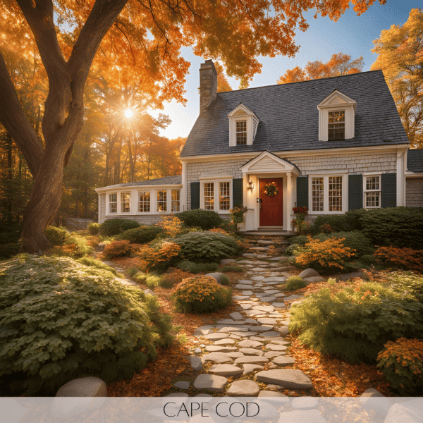 Simple Cape Cod-style home with natural materials and nautical colors.