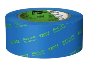 ScotchBlue Sharp Lines Multi-Surface Painter’s Tape for crisp, clean paint edges.