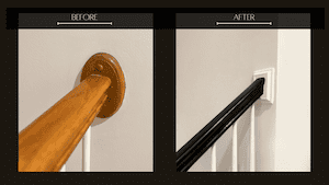 Final reveal of my staircase upgrade showcasing a simple and budget-friendly DIY project. Learn how to upgrade a staircase with easy weekend ideas.