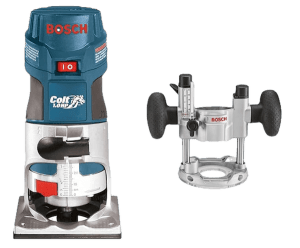 The Bosch PR20EVS Colt Palm Router combines power and precision in a compact 1-horsepower tool. With variable speeds from 16,000 to 35,000 RPM, it features soft-start circuitry, micro fine depth adjustments, and a comfortable rubber over-molded grip. The PR011 plunge base expands versatility with smooth plunge action and easy depth adjustments.
