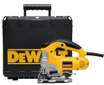6.5 Amp jig saw with speeds from 500 to 3,100 SPM, all-metal gear case, and keyless blade lever for durability and easy blade changes, ideal for tough materials and professional use.