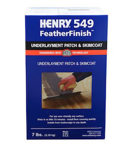 Box of Henry 549 FeatherFinish underlayment patch and skimcoat