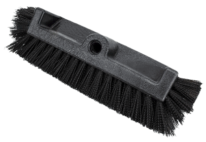 A heavy duty Tile Brush that attaches to an extension pole to sand floor leveling compound on existing tiles before installing peel and stick tile