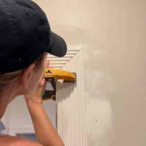 using clamps to attach door trim