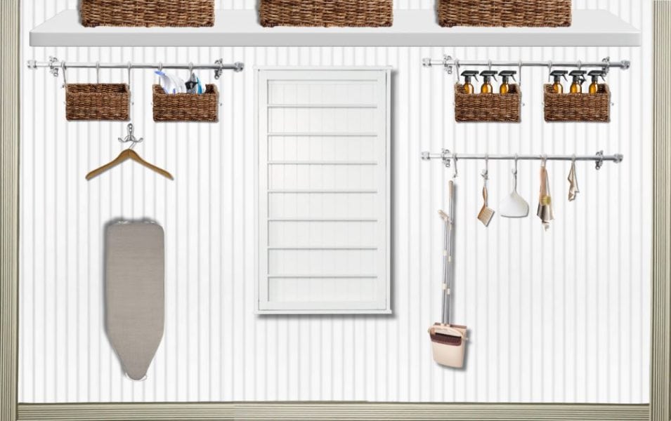 image of a utility wall designed for a laundry room and used a  renovation budget calculator