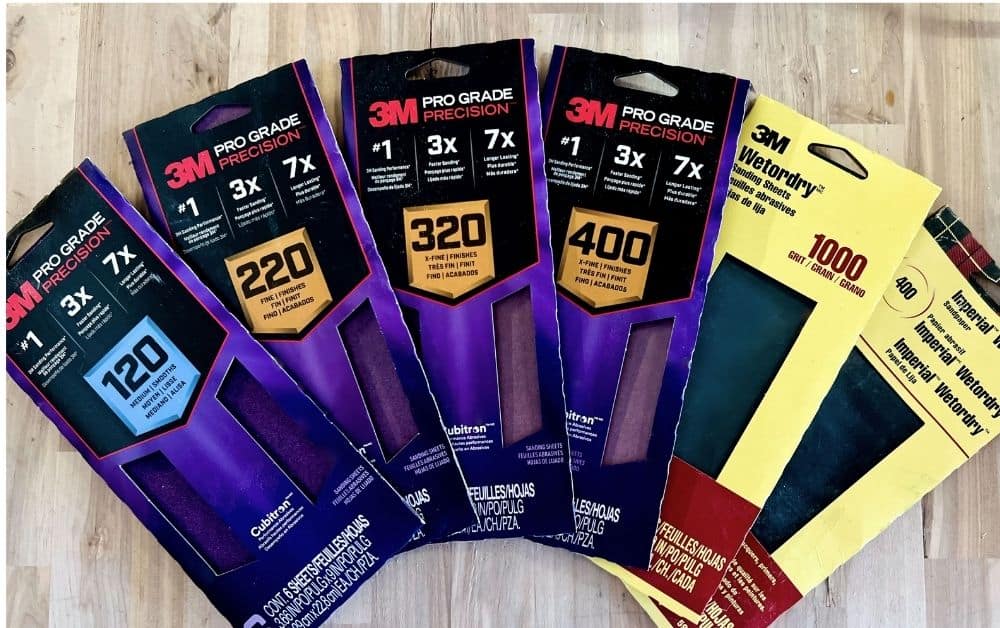 What grit sandpaper to use chart. Sandpaper grit chart with labeled icons, grit numbers, and uses for woodworking, painting, and DIY home projects.