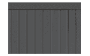 Beadboard wallpaper in dark gray showcasing vertical paneling for a classic bathroom look.