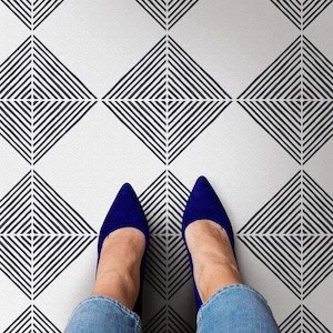 tile stencil for bathroom floors