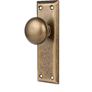 Vintage Antique Brass Long Plate Dummy Door Handles