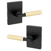 Modern brass Kwikset Prava lever dupe for the Explore Hardware Geneva lever.
