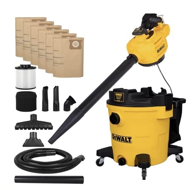 DEWALT 12-gallon wet/dry shop vac with detachable leaf blower Black Friday deal