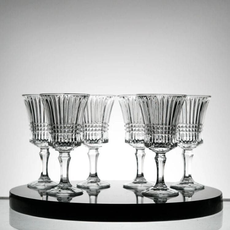 Vintage gold rimmed glassware