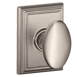 Classic Schlage Siena nickel interior door knob dupe for the Grandeur knob.