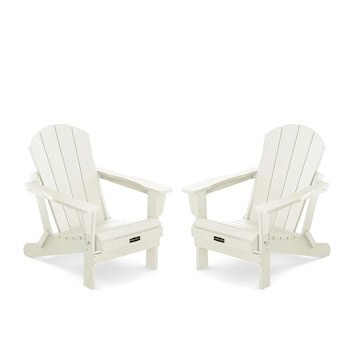 classic white folding adirondack chairs