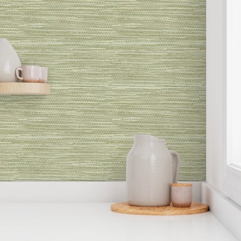green grasscloth