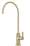 Brass faucet with various finishes, showcasing different textures and colors for kitchen or bathroom.