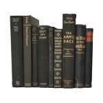 set of black vintage books
