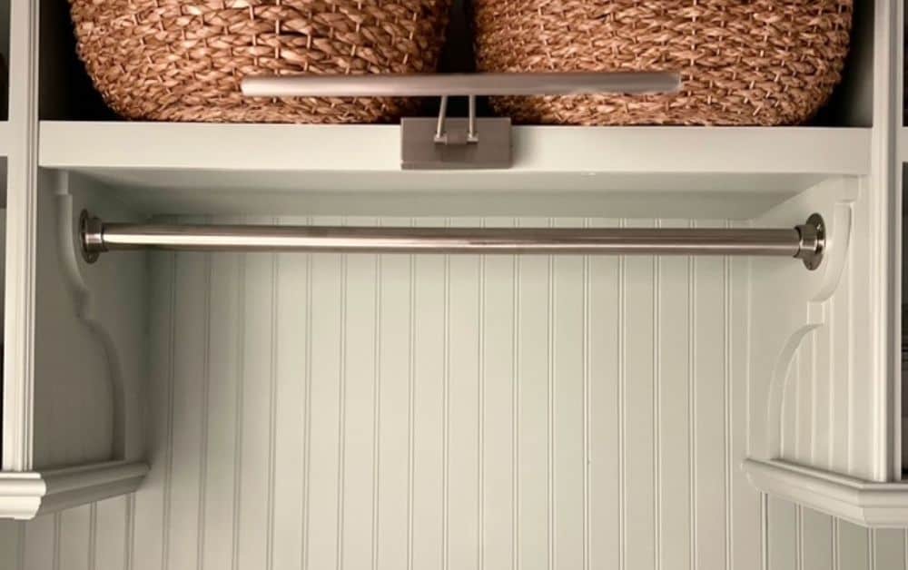 Laundry Room Hanging Rod & Decorative Shelf Brackets