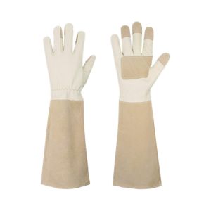 long pruning gloves for gardening to protect hands and arms while trimming plants