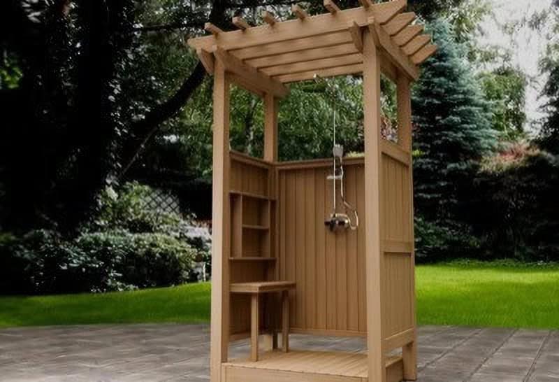 DIY Outdoor Shower Plans 49" x 35"