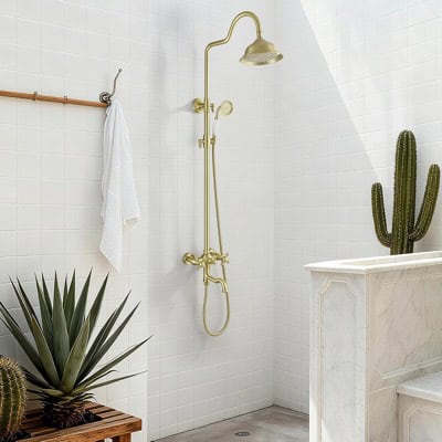 Antique Brass Shower Faucet