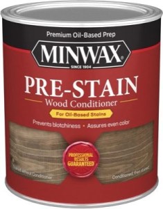 Minwax pre-stain wood conditioner for preparing wood before staining