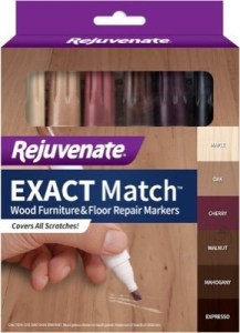 Rejuvenate wood repair markers for touching up scratches and chips in furniture