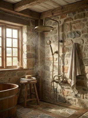 Solid Brass Hand-Engraved Shower System